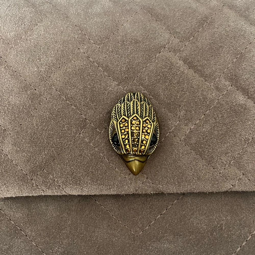 Kurt Geiger Quilted Suede Crossbody Bag - Brown - Picture 7 of 7